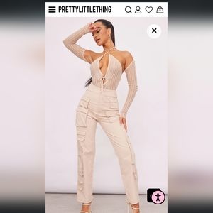 NWT stone multi pocket slim fit cargo